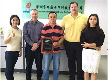 美國(guó)客戶(hù)來(lái)訪深圳頂成工廠